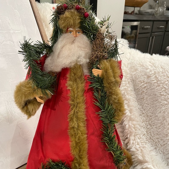 VTG PRIMITIVE SANTA CLAUS TREE TOPPER MADE IN TAIWAN ROC - Picture 3 of 10